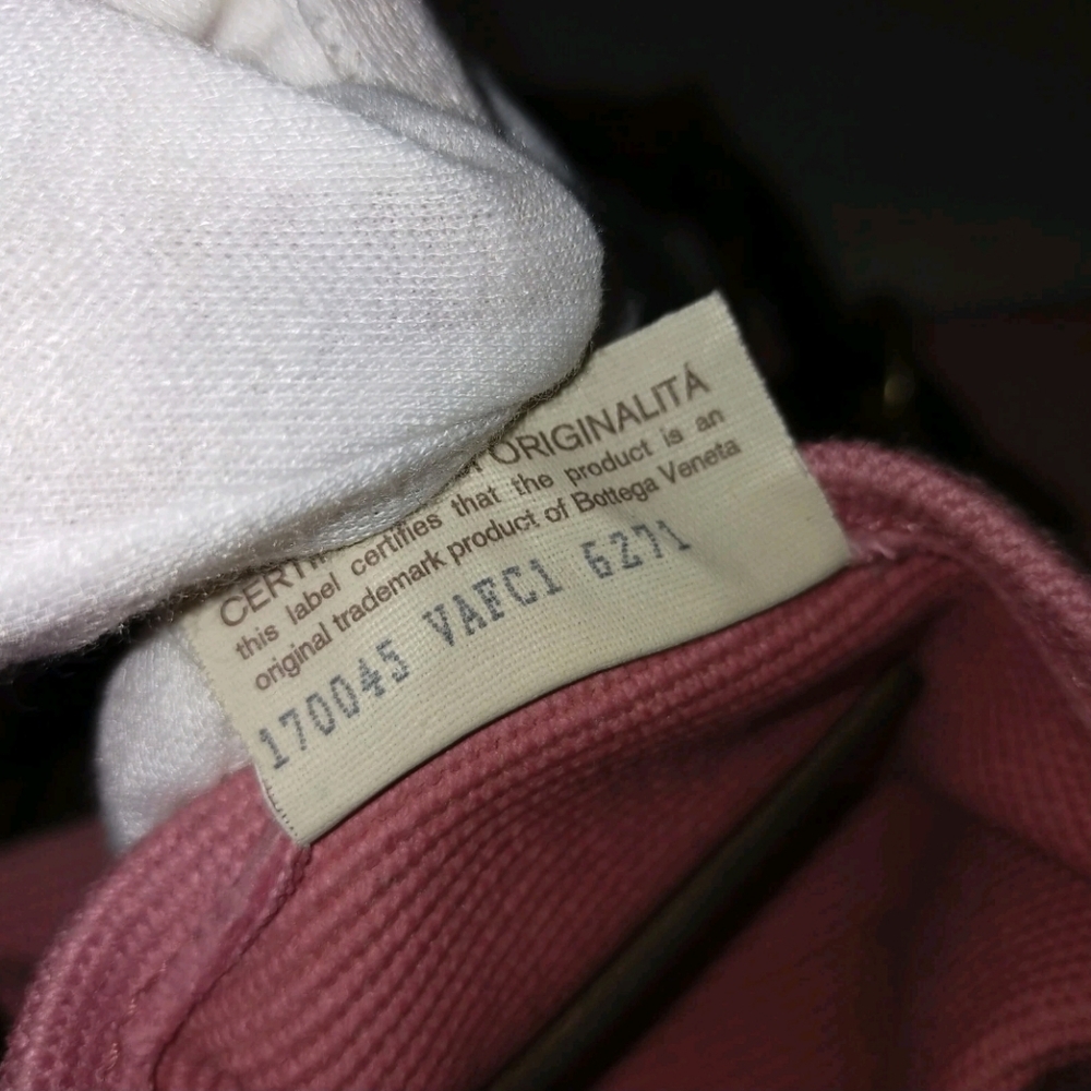 Bottega Veneta Pink Canvas Tote with Dark Brown Leather Handles - Picture 15 of 15